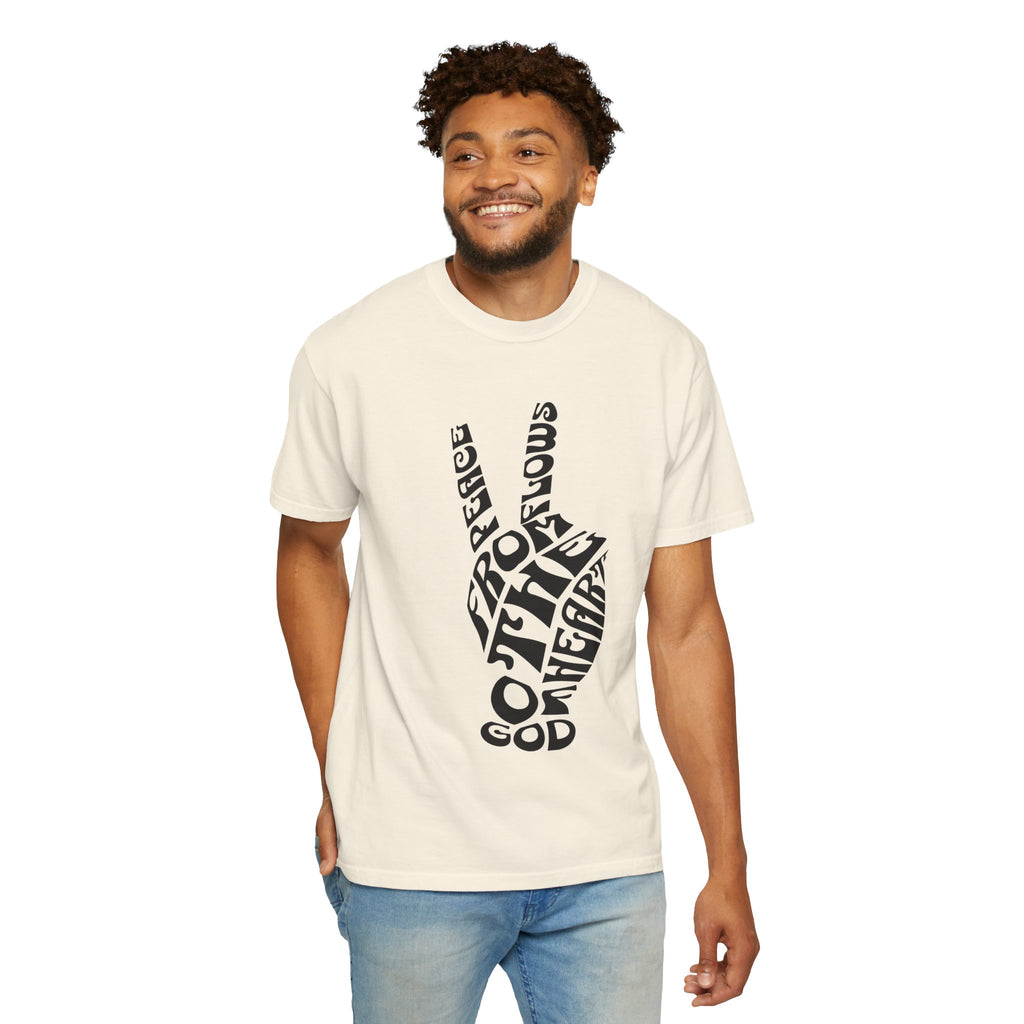 Peace Typography T-shirt | Flowing from the Heart of God