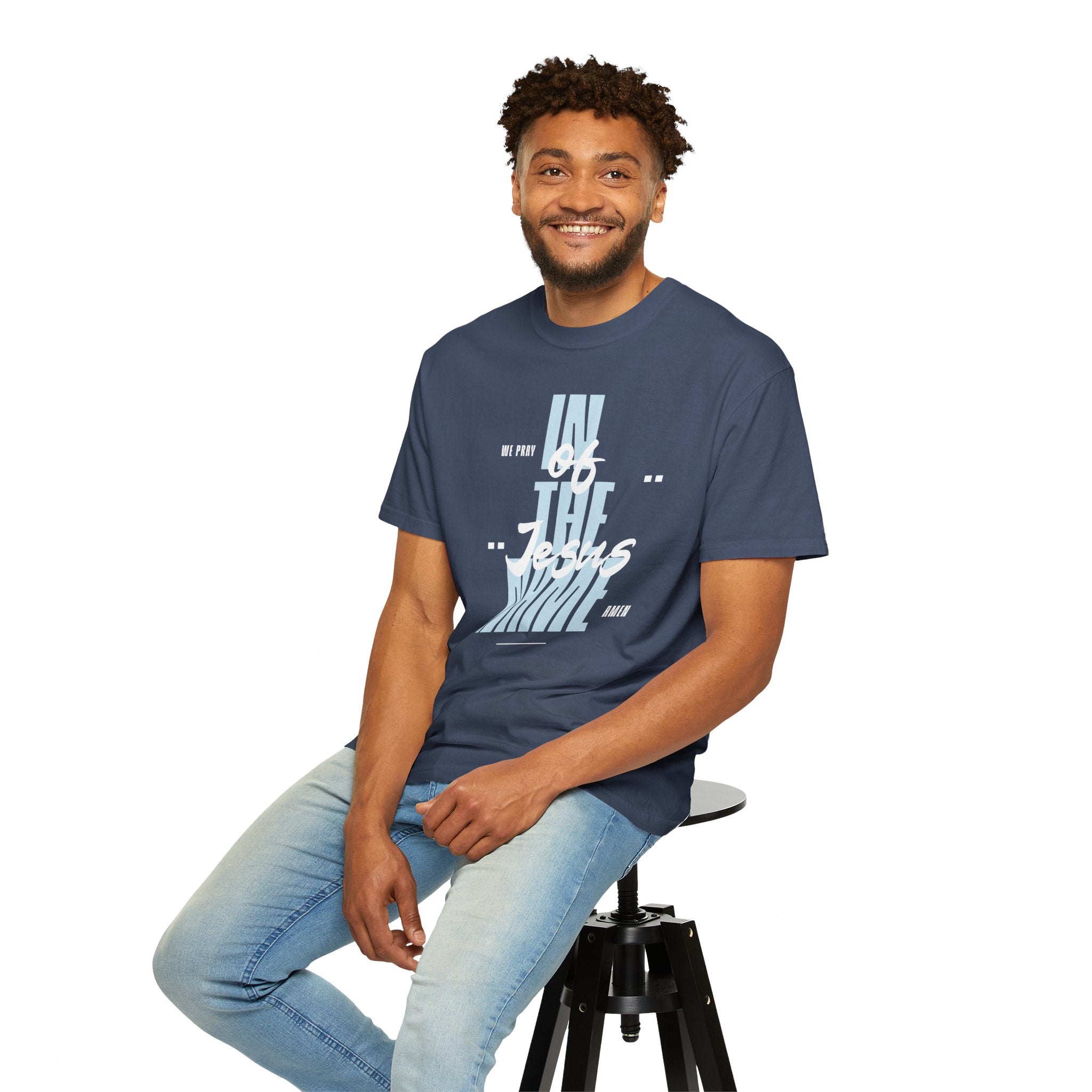 In the Name of Jesus T-Shirt | Faith Typography Religious Tee