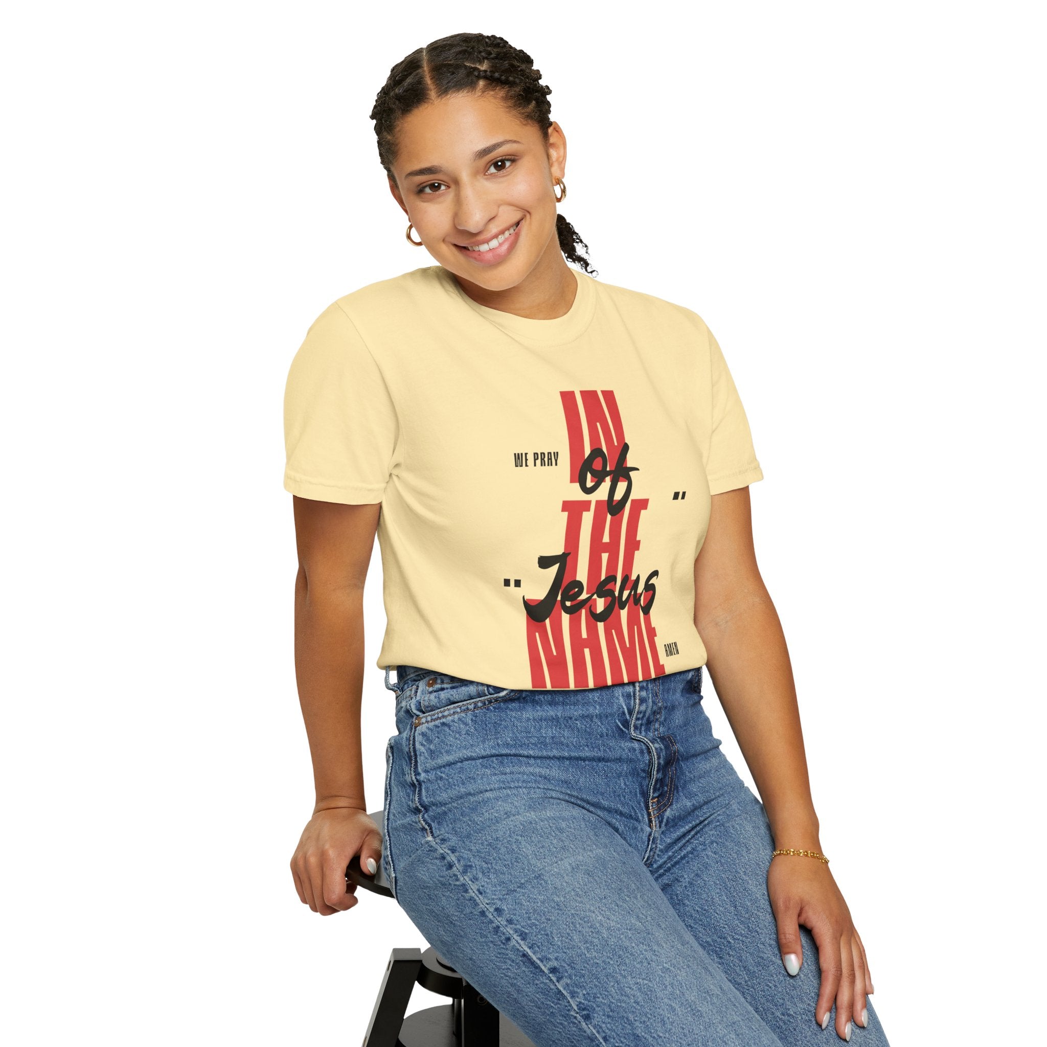 In the Name of Jesus T-Shirt | Faith Typography Religious Tee