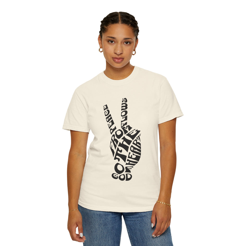 Peace Typography T-shirt | Flowing from the Heart of God