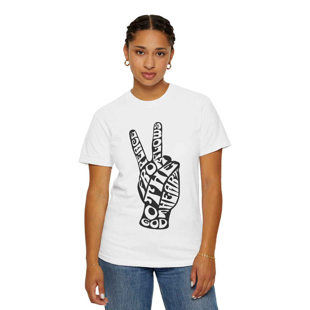 Peace Typography T-shirt | Flowing from the Heart of God